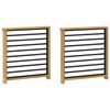 vidaXL Armlene Modul 2 pcs Hvit 60 x 6 x 61 cm Solid akasietre