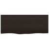 vidaXL Benkeplate til bad mørkebrun 100x40x(2-4) cm behandlet heltre