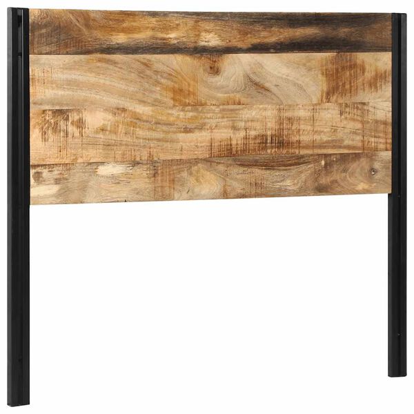 vidaXL sengegavl 120 cm heltre mango og jern