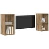 vidaXL TV-benksett 2 pcs Artisan Eik 37 x 37 x 72 cm Konstruert tre