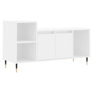 vidaXL TV-benk hvit 100x35x55 cm konstruert tre