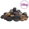 vidaXL Polerte sm&aring;stein 25 kg flerfarget 5-8 cm