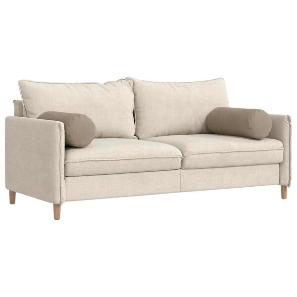 vidaXL Bolster puter 2 pcs Gråbrun Ø 25 x 70 cm Mikrofiber stoff