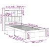 vidaXL Seng med bokhylle uten madrass hvit 75x190 cm heltre furu