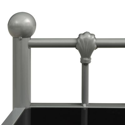 vidaXL Nattbord 2 stk grå og svart metall og glass