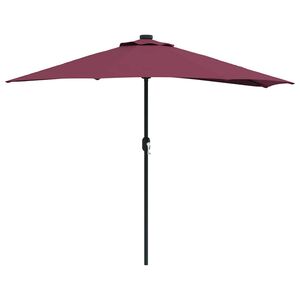vidaXL Hageparasol Bordeaux R&oslash;d 294 x 150 x 224 cm Polyester og st&aring;l