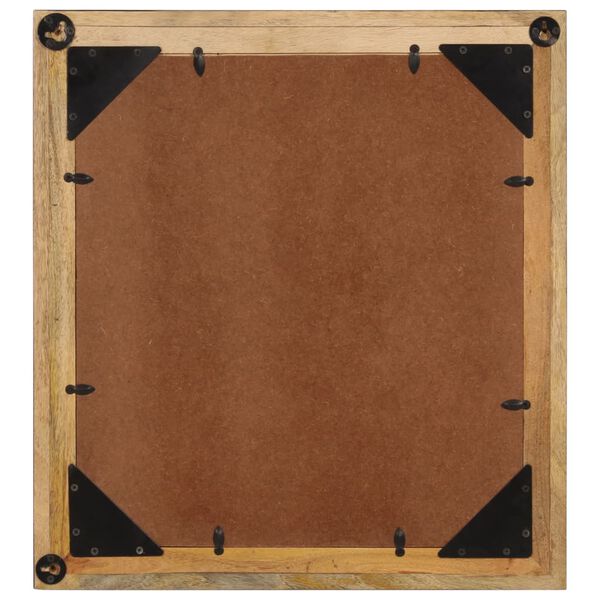 vidaXL Baderomsspeil 55x1x60 cm glass og heltre mango