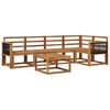 vidaXL Utend&oslash;rs sofa-sett 6 pcs Naturlig Solid akasietre