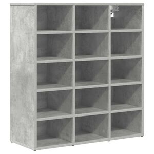 vidaXL Sko Skap 77,5 x 30 x 83,5 cm Konstruert tre Betonggr&aring;
