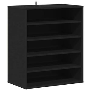 vidaXL Skoskap svart 60x35x70 cm konstruert tre