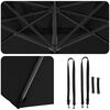 vidaXL Roma parasol Svart 286 x 285 x 265 cm Polyester og aluminium