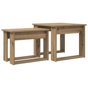 vidaXL Kaffebord Sett 2 stk. Artisan Eik 50 x 52 x 42 cm