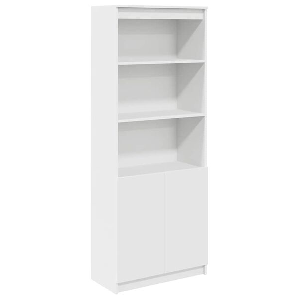 vidaXL Highboard hvit 70x35x180 cm konstruert tre
