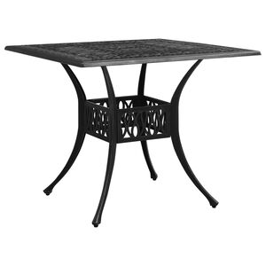 vidaXL Hagebord svart 90x90x73 cm st&oslash;pt aluminium