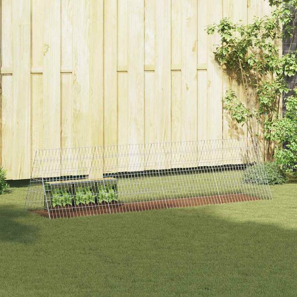 vidaXL Kaninbur s&oslash;lv 650 x 55 x 55 cm Galvanisert St&aring;l