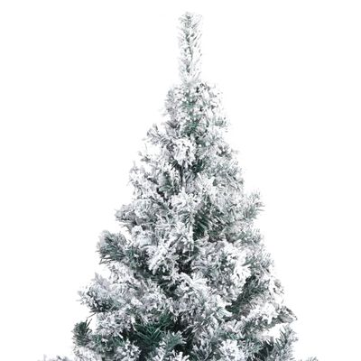 vidaXL Kunstig juletre med flokket snø grønn 180 cm