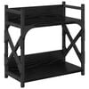 vidaXL Skiverstativ Svart Eik 40 x 20 x 40 cm Konstruert tre