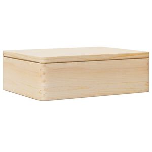vidaXL Trekasse med lokk 40x30x13 cm heltre furu