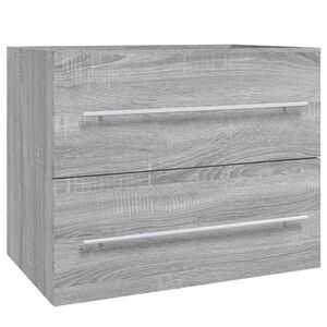 vidaXL Servantskap gr&aring; sonoma 60x38,5x48 cm konstruert tre