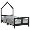 vidaXL Barnesengeramme svart 80x160 cm heltre furu