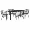 vidaXL Hage Spisegruppe 5 pcs Svart polyrotting
