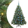 vidaXL Kunstig juletre med 150 LED med stativ gr&oslash;nn 150 cm PE og PVC