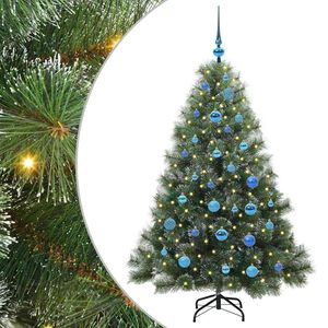 vidaXL Kunstig juletre med 150 LED med stativ gr&oslash;nn 150 cm PE og PVC