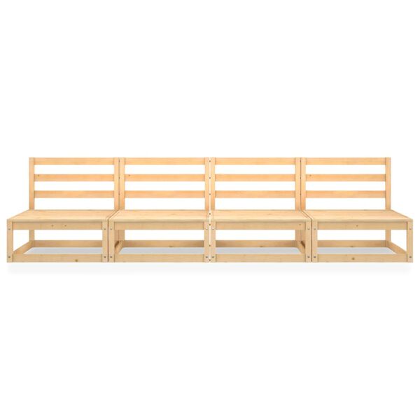 vidaXL 4-seters hagesofa heltre furu