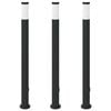 vidaXL Pullertlamper med stikkontakt 3 stk 110 cm rustfritt st&aring;l IP44