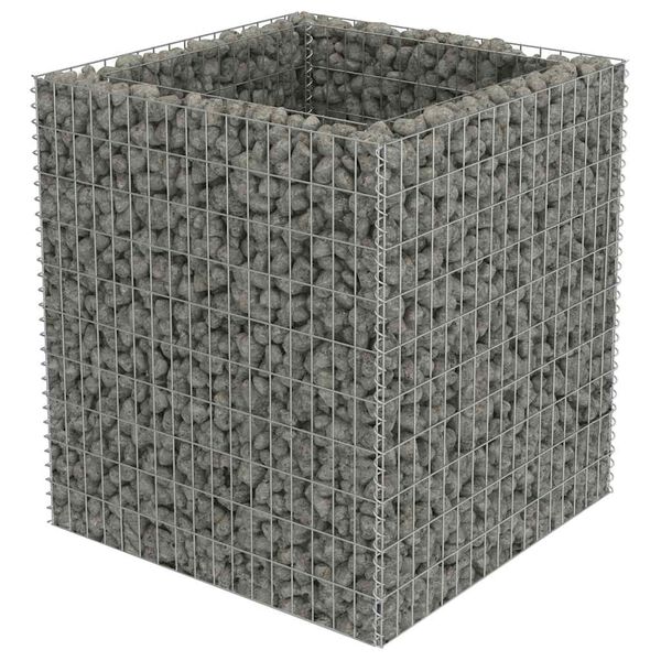 vidaXL Gabion høybed galvanisert stål 90x90x100 cm