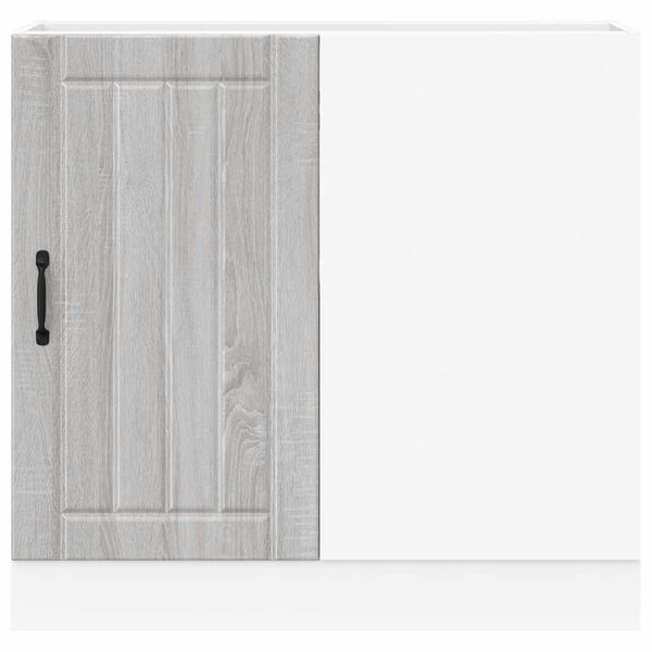 vidaXL Kj&oslash;kkenskap Lucca gr&aring; sonoma eik konstruert tre