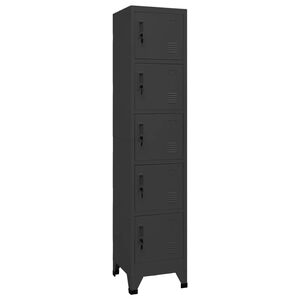 vidaXL Arkivskap antrasitt 38x40x180 cm st&aring;l