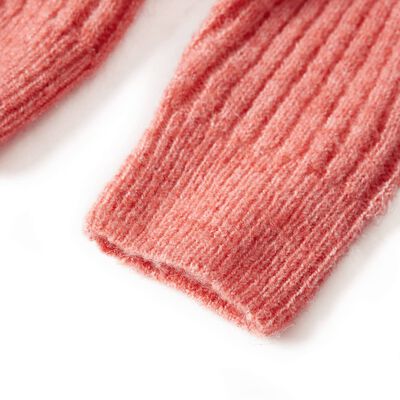 Cardigan for barn strikket medium rosa 92