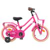 vidaXL Barnesykkel 16 Tommer for 4-6 &aring;r gammel M&oslash;rk rosa