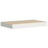 vidaXL Flytende vegghyller 4 stk eik og hvit 40x23,5x3,8 cm MDF