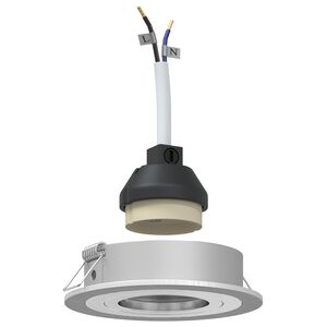 vidaXL Spotlight 24 pcs s&oslash;lv 9 x 9 x 2 cm Aluminium