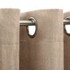vidaXL Lystette gardiner maljer og lin-design 2 stk beige 140x225 cm