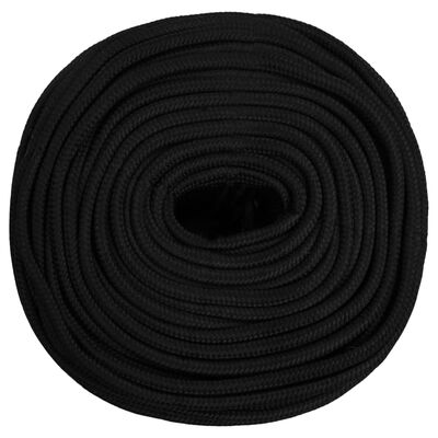 vidaXL Arbeidstau svart 8 mm 250 m polyester