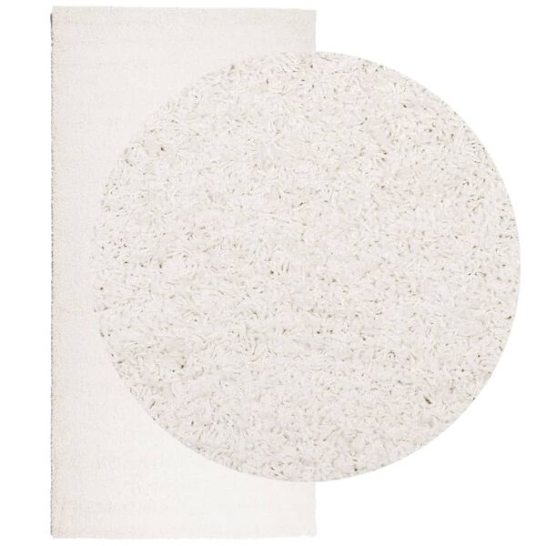 vidaXL Tykt teppe PAMPLONA h&oslash;y luv moderne kremhvit 100x200 cm