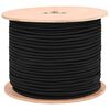 vidaXL Bungee Snorer 8 mm Svart PP og gummi