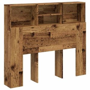 vidaXL Hodegavl med hylle gammelt tre 120x19x103,5 cm konstruert tre