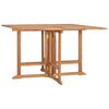 vidaXL Sammenleggbart hagespisebord 110x110x75 cm heltre teak