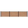 vidaXL Gjerdeplate 3 pcs WPC og Aluminium Brun