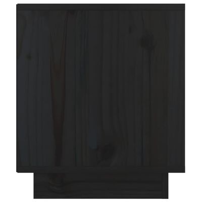 vidaXL Nattbord 2 stk 40x34x40 cm heltre furu svart