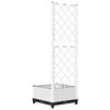 vidaXL Plantekasse med espalier hvit 40x40x121,5 cm PP
