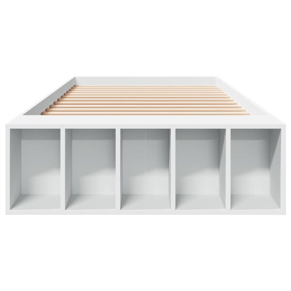 vidaXL Sengeramme hvit 90x190 cm konstruert tre