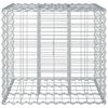 vidaXL Gabion hevet seng s&oslash;lv 60 x 60 x 55 cm Galvanisert St&aring;l