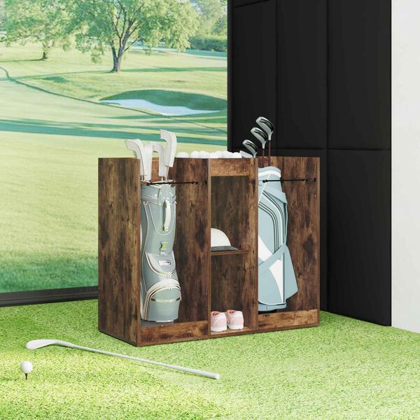 vidaXL Golfskap Ensfarget R&oslash;kt eik 102 x 45 x 85,5 cm