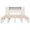 vidaXL Seng med bokhylle uten madrass hvit 140x190 cm heltre