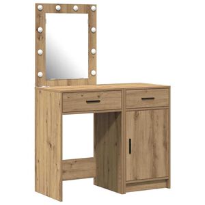 vidaXL Sminkebord 2 stk. Brun 50 x 41 x 135 cm Konstruert tre